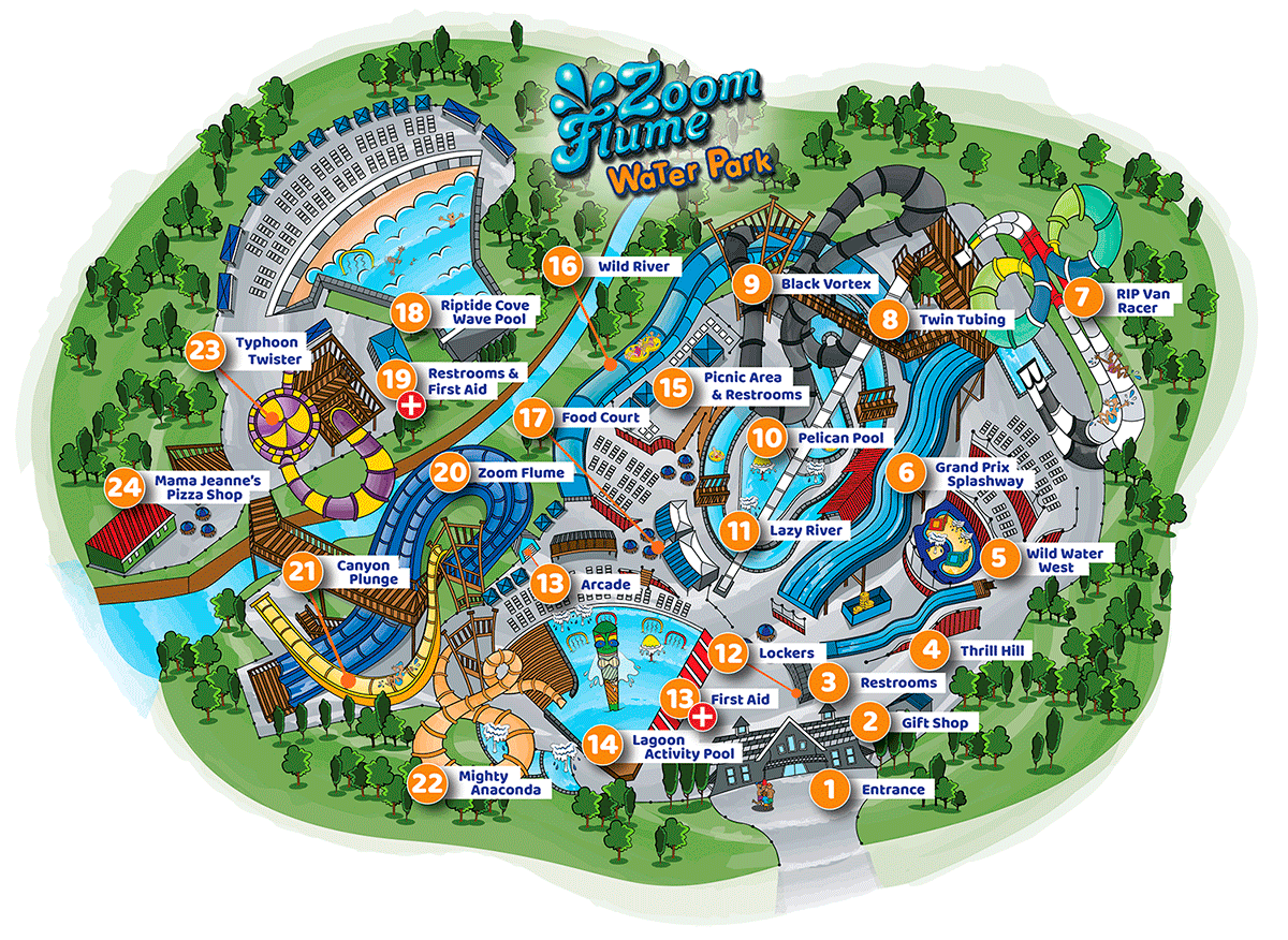 Zoom Flume Water Park Map