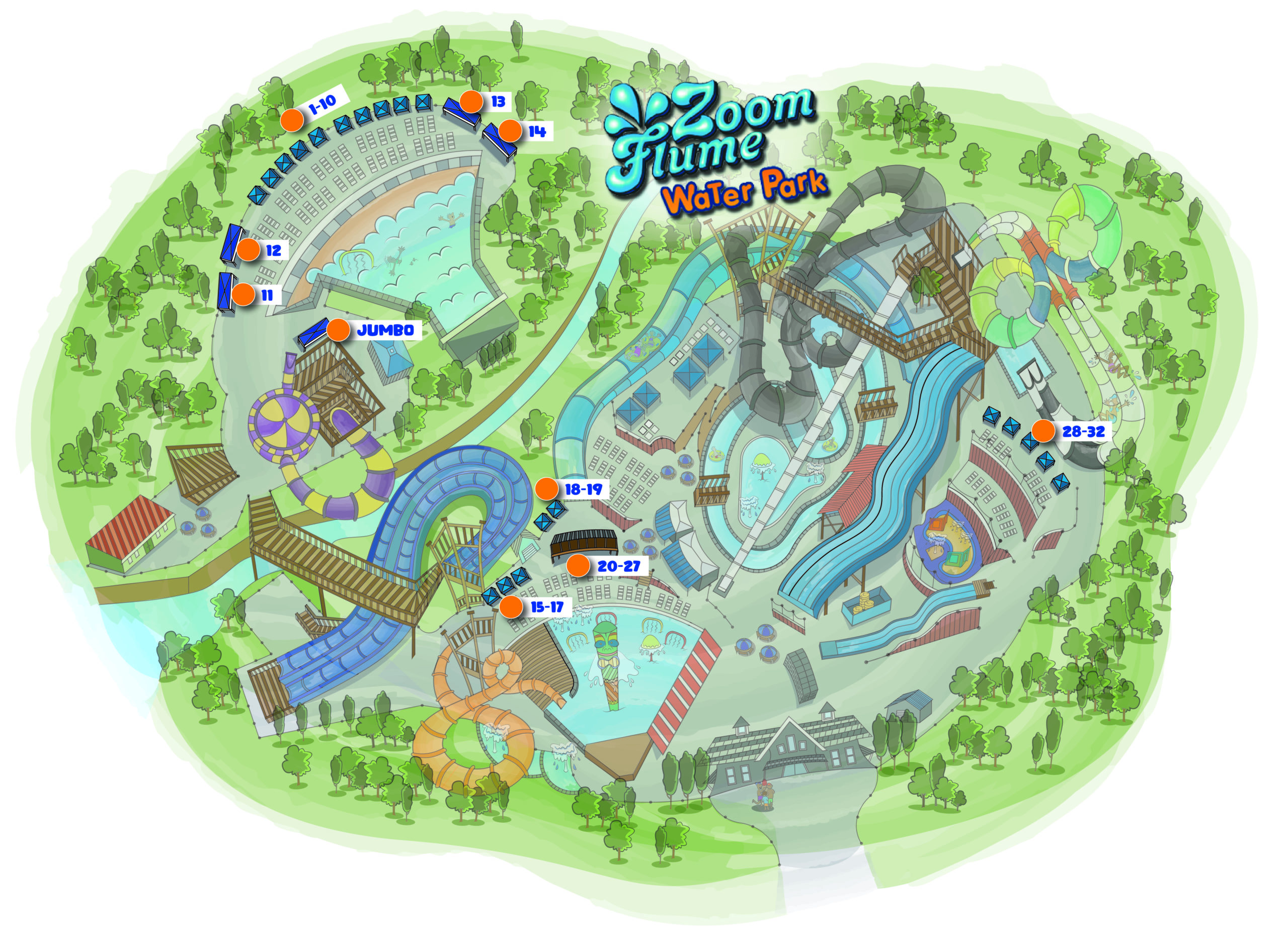 Zoom Flume Cabana Map 2023