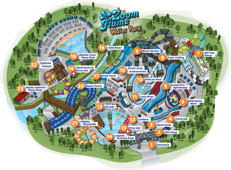 Interactive Park Map | Zoom Flume Water Park - East Durham, NY