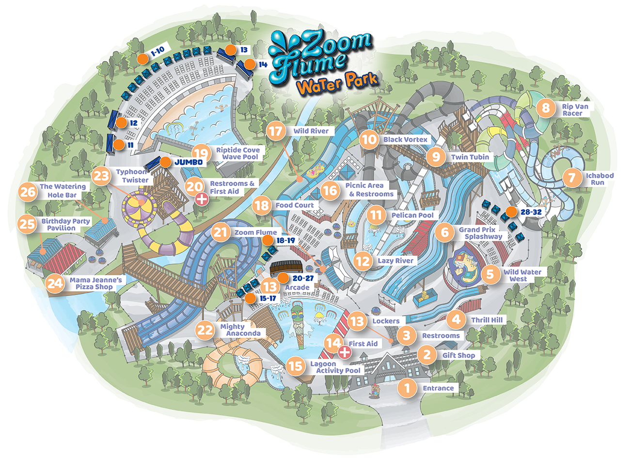 Zoom Flume Cabana Map 2023