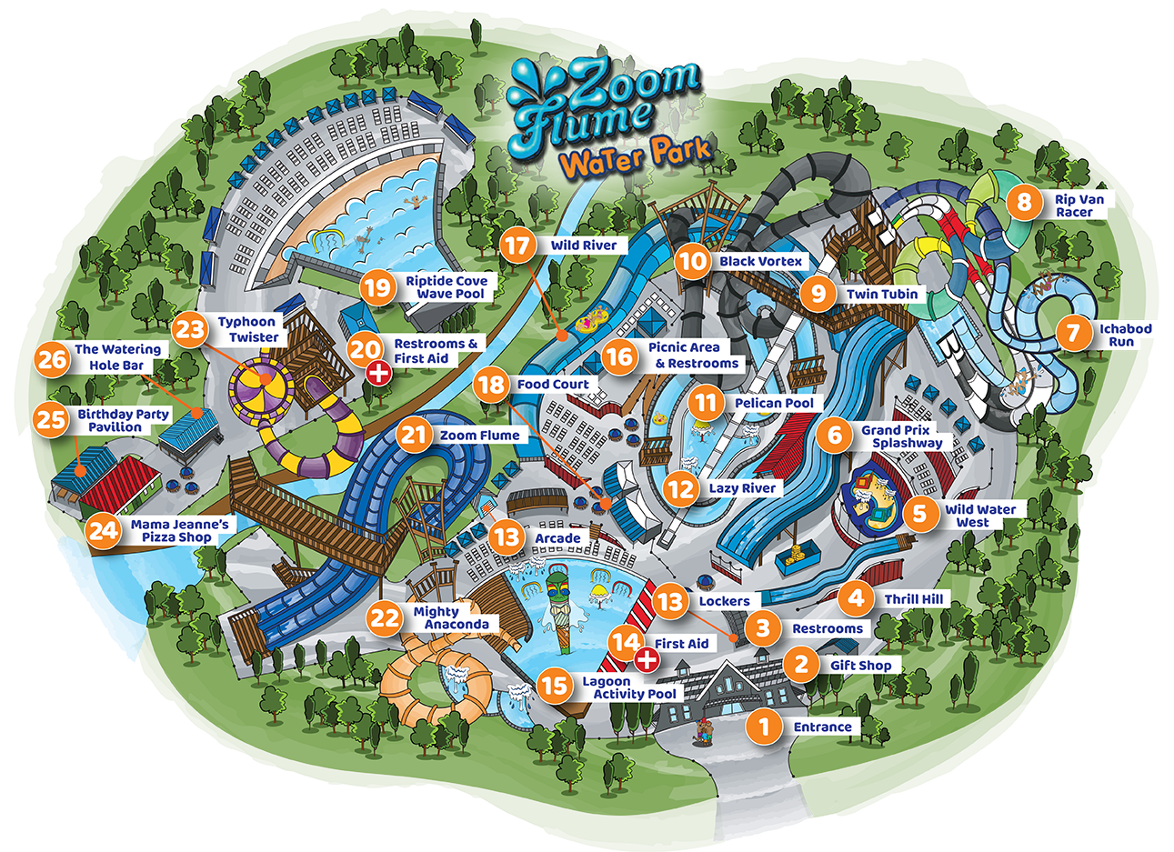 Zoom Flume 2025 Park Map